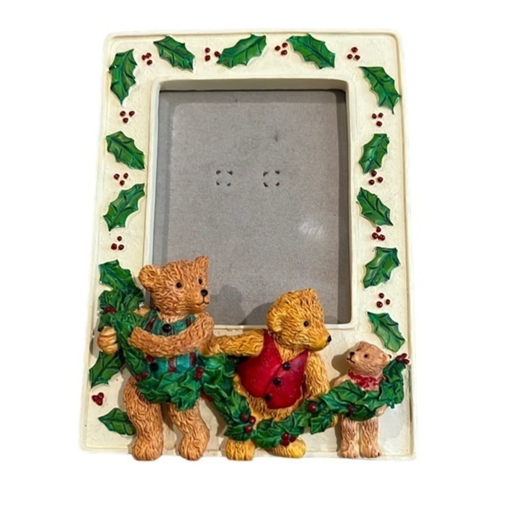 Christmas bear frame ceramic
